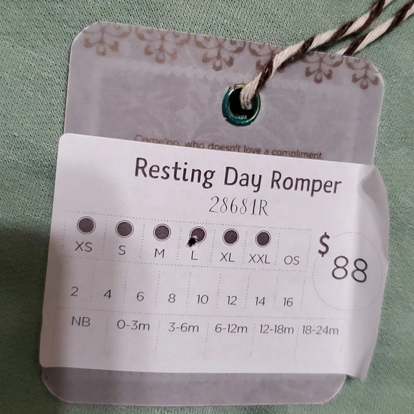 Matilda jane resting day sage green romper one piece lounge suit NWT - Picture 5 of 7